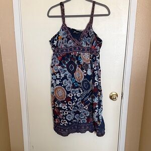 Sleeveless Floral Patchwork Dress